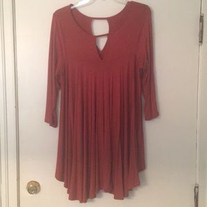 Rust colored swing tunic
